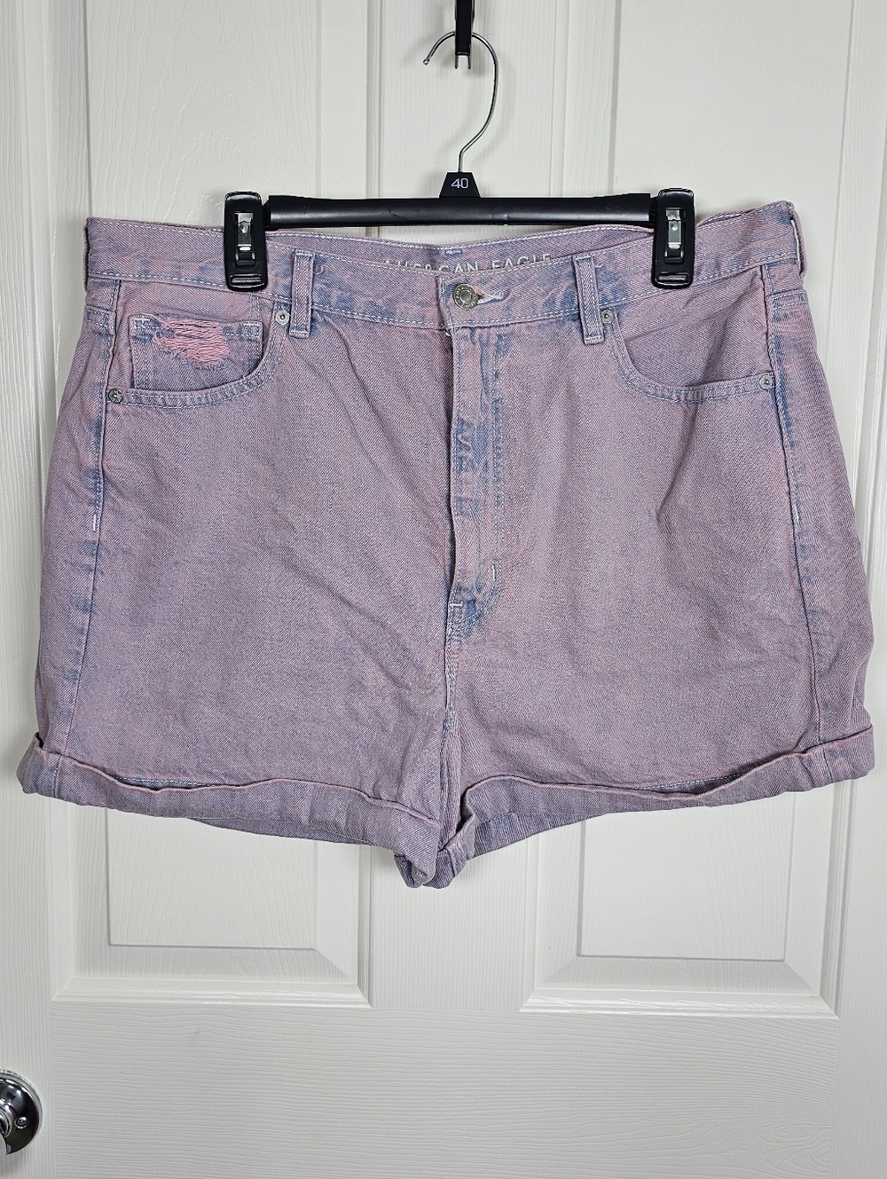 American Eagle Women's Purple Super Stretch Shorts Plus Size 16